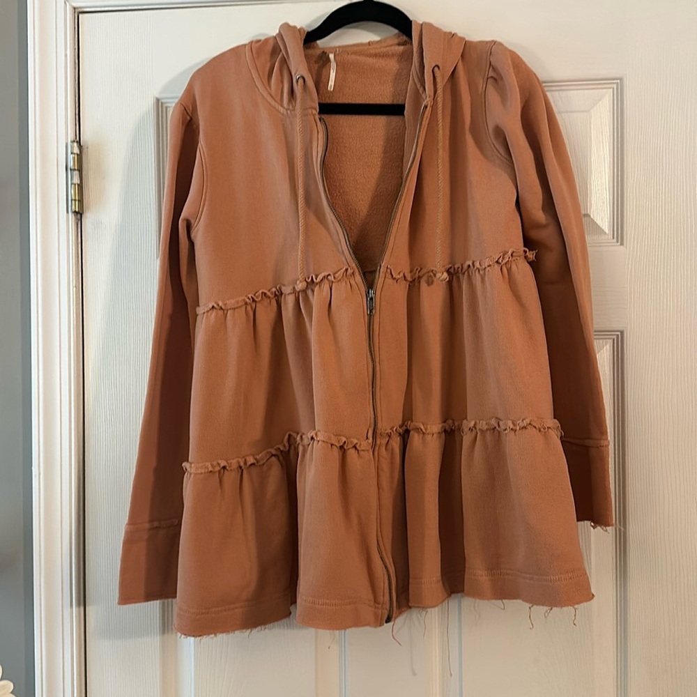 Free People Rust Hooded Jacket